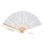 Leque dobrável de renda espanhola e bambu