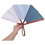 Leque dobrável bordado de estilo espanhol vintage
