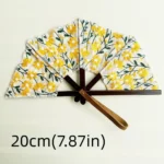 Leque dobrável bordado de estilo espanhol vintage